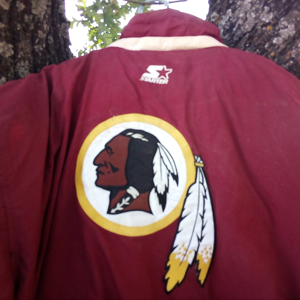 STARTER Red Bomber Jacket with Embroidered Logo